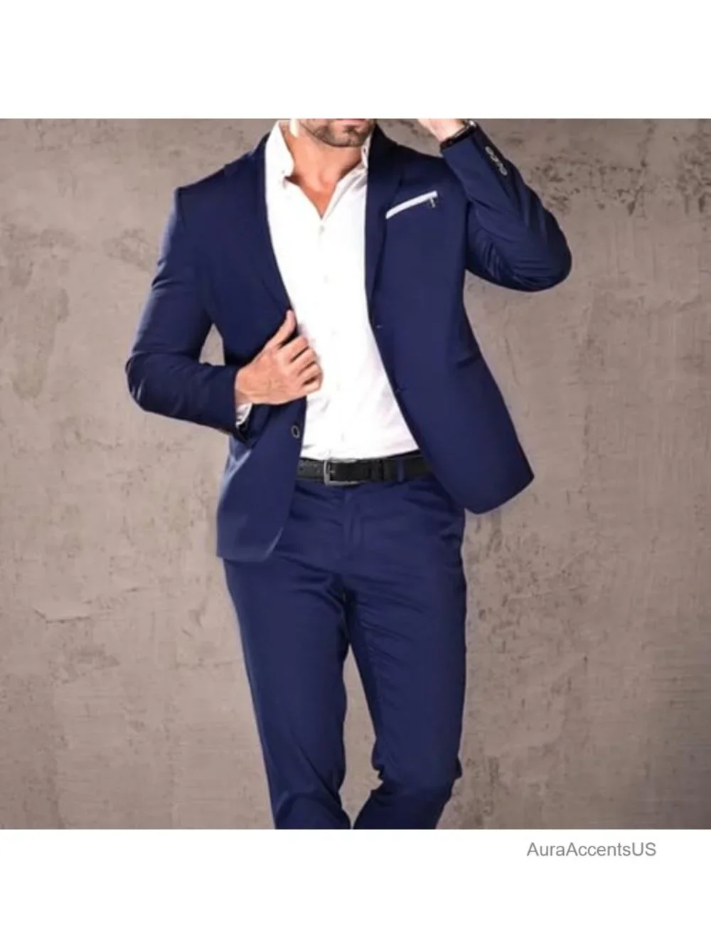 Men's Leather Dress Belt Classic Work Business Casual